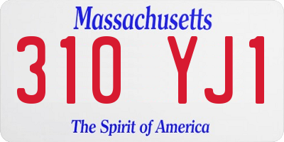 MA license plate 310YJ1