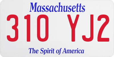 MA license plate 310YJ2