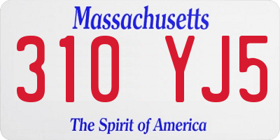 MA license plate 310YJ5