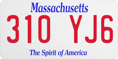 MA license plate 310YJ6