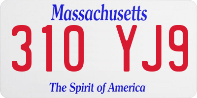 MA license plate 310YJ9