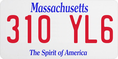 MA license plate 310YL6