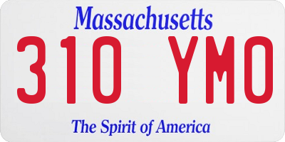 MA license plate 310YM0