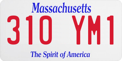 MA license plate 310YM1