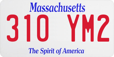 MA license plate 310YM2