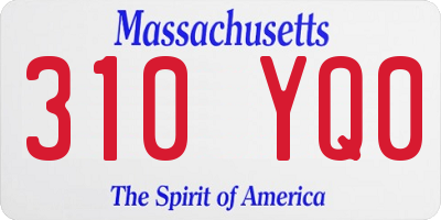 MA license plate 310YQ0