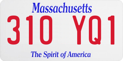 MA license plate 310YQ1