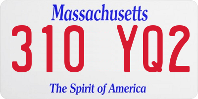 MA license plate 310YQ2