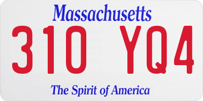 MA license plate 310YQ4