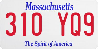 MA license plate 310YQ9
