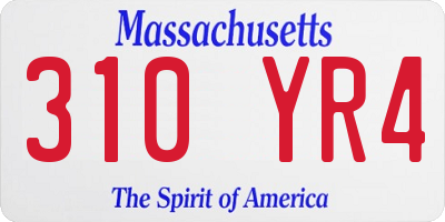 MA license plate 310YR4