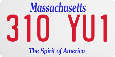 MA license plate 310YU1