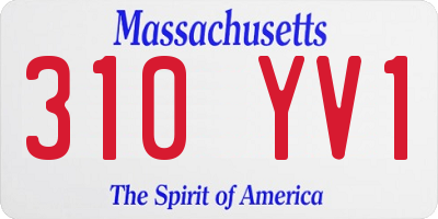 MA license plate 310YV1