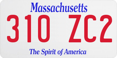 MA license plate 310ZC2