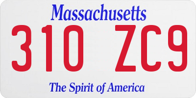 MA license plate 310ZC9