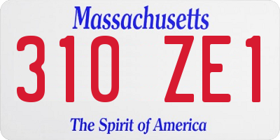 MA license plate 310ZE1