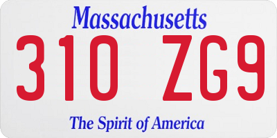 MA license plate 310ZG9