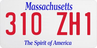 MA license plate 310ZH1
