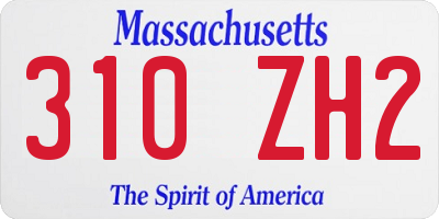 MA license plate 310ZH2