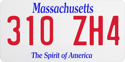 MA license plate 310ZH4