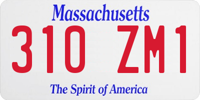 MA license plate 310ZM1