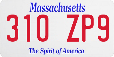 MA license plate 310ZP9