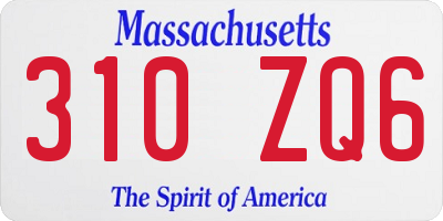 MA license plate 310ZQ6