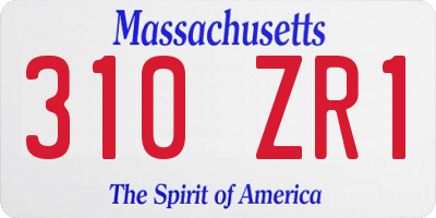 MA license plate 310ZR1