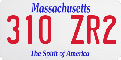 MA license plate 310ZR2