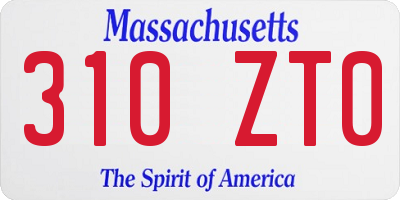 MA license plate 310ZT0