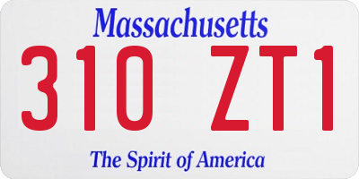 MA license plate 310ZT1