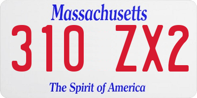 MA license plate 310ZX2