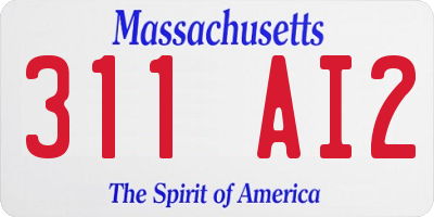 MA license plate 311AI2
