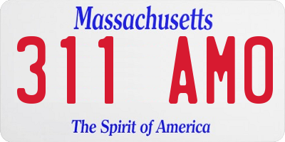 MA license plate 311AM0