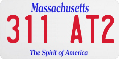 MA license plate 311AT2