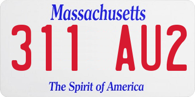 MA license plate 311AU2