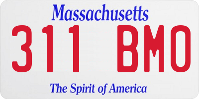 MA license plate 311BM0