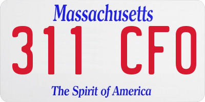 MA license plate 311CF0