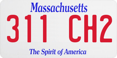 MA license plate 311CH2