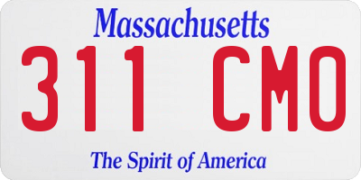MA license plate 311CM0