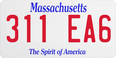 MA license plate 311EA6