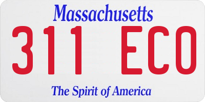 MA license plate 311EC0