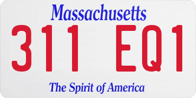 MA license plate 311EQ1