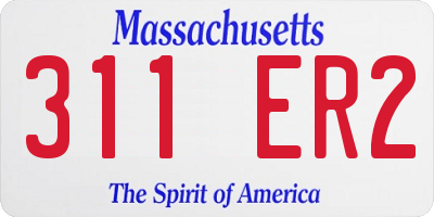 MA license plate 311ER2