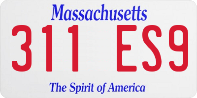 MA license plate 311ES9