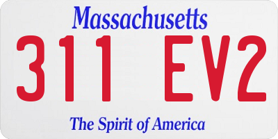 MA license plate 311EV2