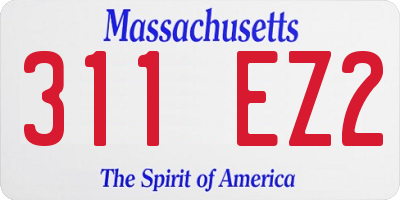 MA license plate 311EZ2