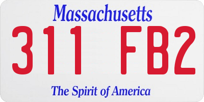 MA license plate 311FB2