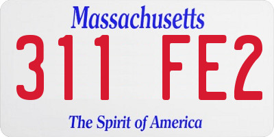 MA license plate 311FE2