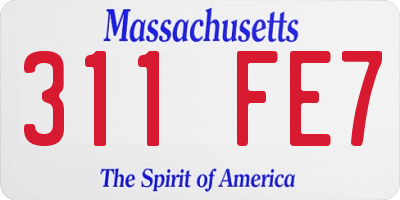 MA license plate 311FE7